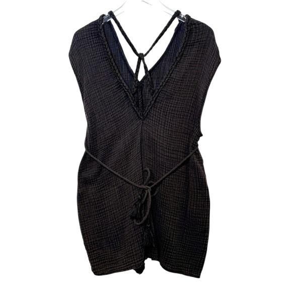 Anthropologie Molly Gauze Black Wash Women’s Oversized Cover-Up Romper Sz XL - Picture 10 of 13